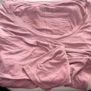 Ava & Viv Soft long sleeve Pink/mauve Top